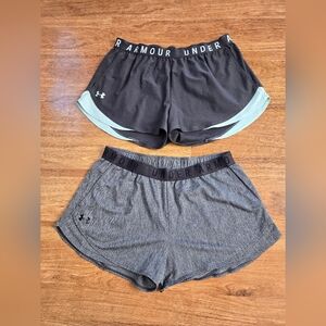 Under Armour Women's Athletic Shorts - Black and Gray Duo